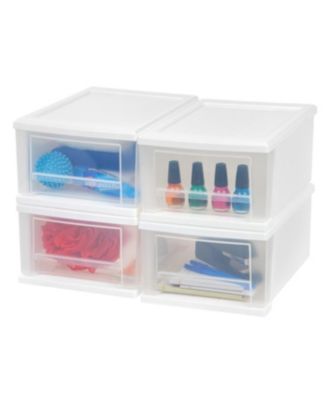 IRIS USA 7 Qt. Small Plastic Stacking Drawer, Stackable Storage ...