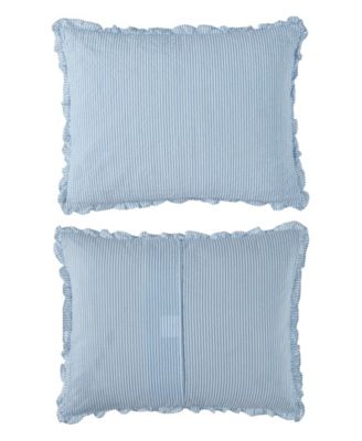 Oxford Stripe Reversible 3 Piece Quilt Set, Full/Queen