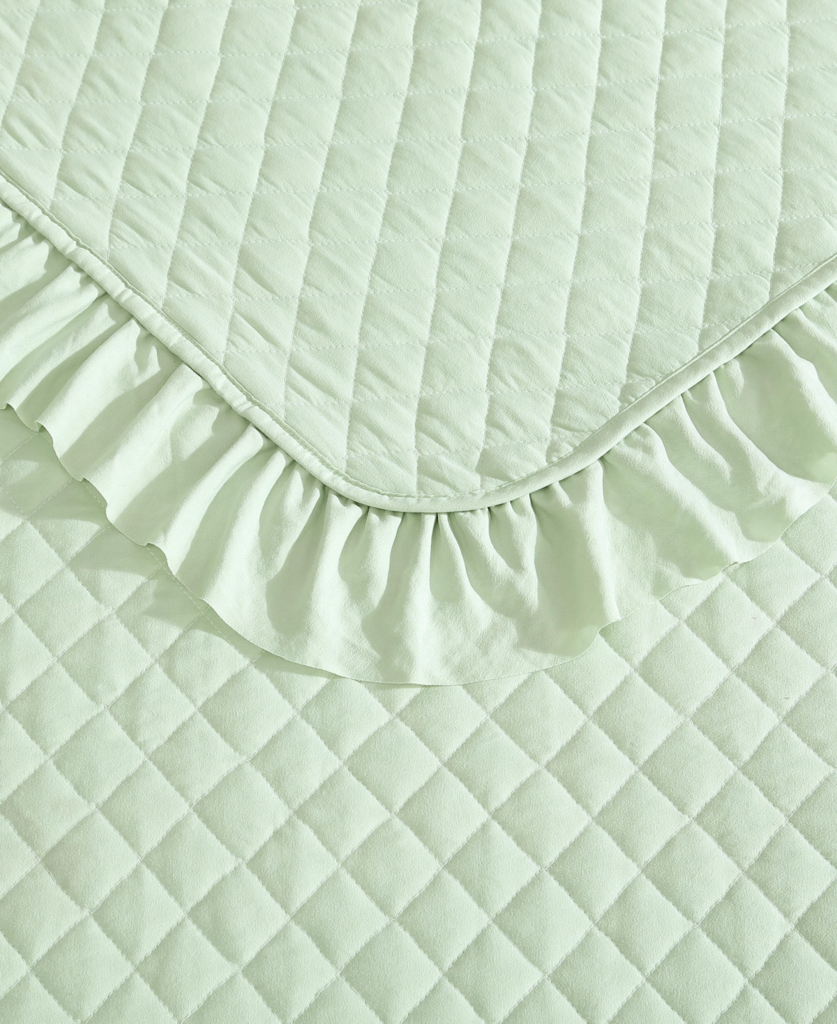 Laura Ashley Closeout!  Claire 3 Piece Quilt Set, Full/queen In Sage
