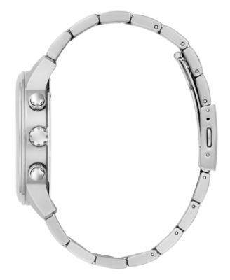 Men's Multi-function Silver Tone Stainless Steel Watch 42 mm