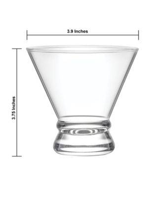 Afina Stemless Martini Glasses - 8 oz, Set of 4