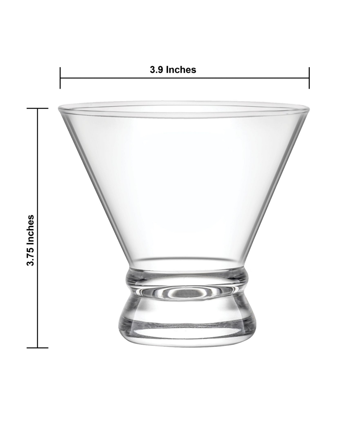 Shop Joyjolt Afina Stemless Martini Glasses In Clear