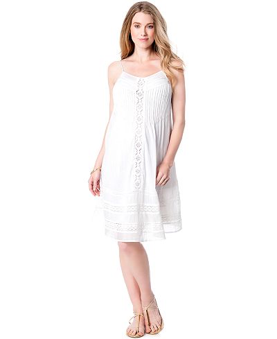 A Pea In The Pod Maternity Crochet A-Line Dress