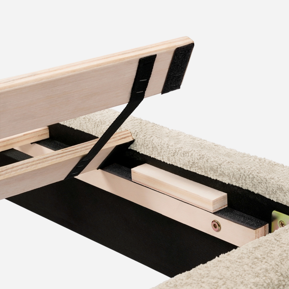 Streamdale Furniture Vireo Upholstered Platform Bed - Pearl White -