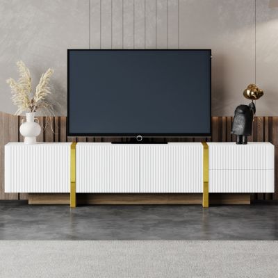 Streamdale Modern TV Stand with Discreet Cable Management