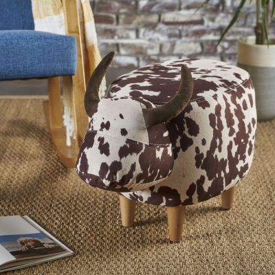 Adorable Cow-Shaped Ottoman – Soft, Stable, Versatile & Whimsical