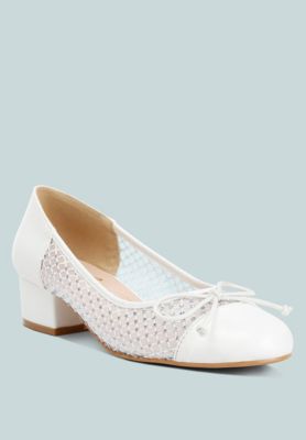Women's Tudum Rhinestone Detail Mesh Ballerinas