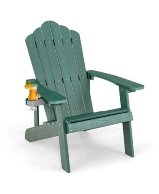 Weather Resistant HIPS Outdoor Adirondack Chair with Cup Holder