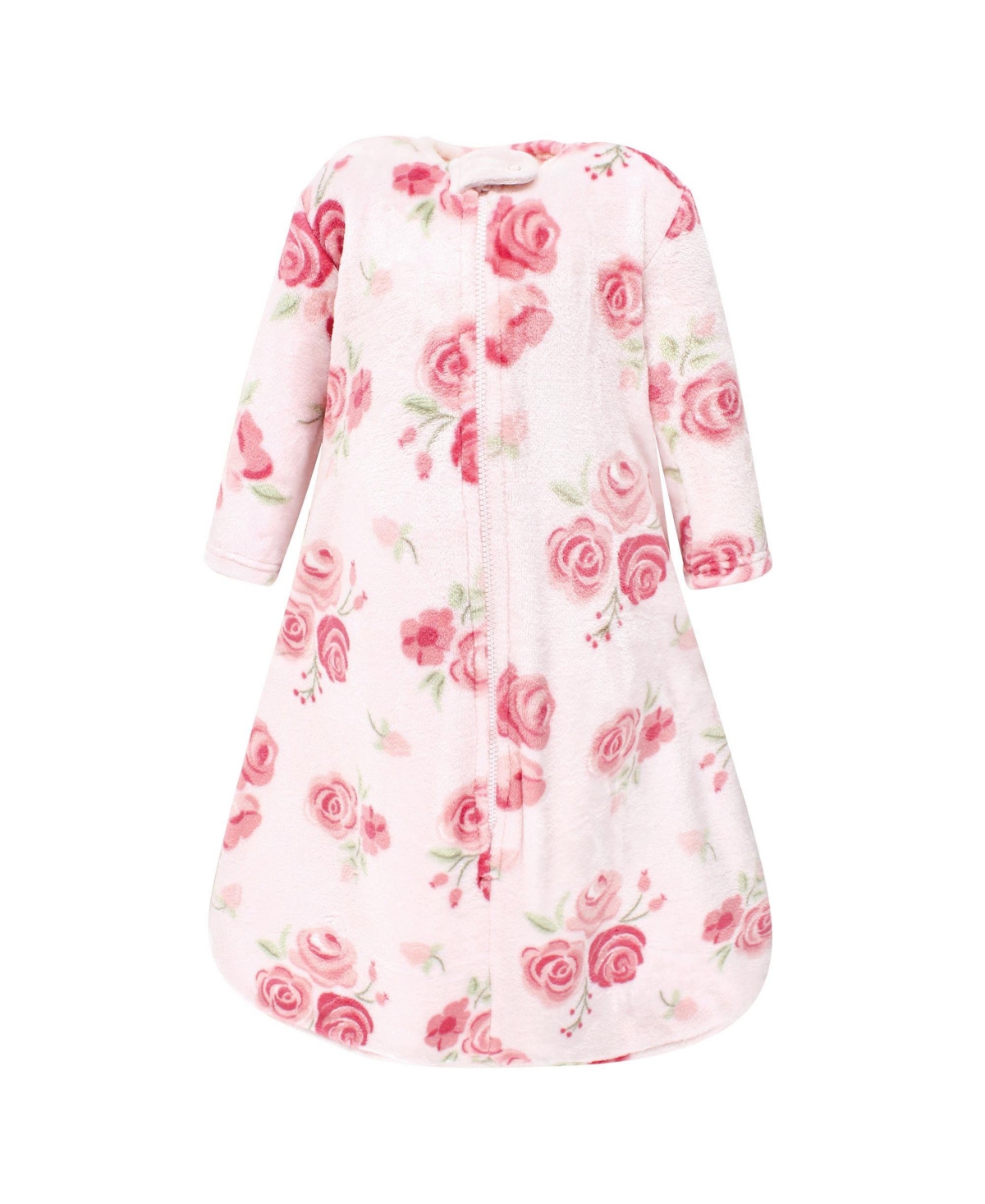 Hudson Baby Baby Girls Hudson Long Sleeve Plush Flannel Sleeping Bag - Pink