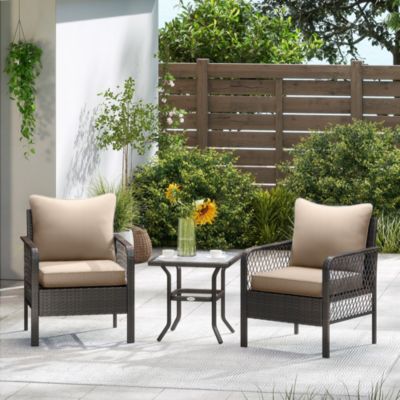 4 Outdoor Chair Cushions with Seat & Backrest, 24" x 24",