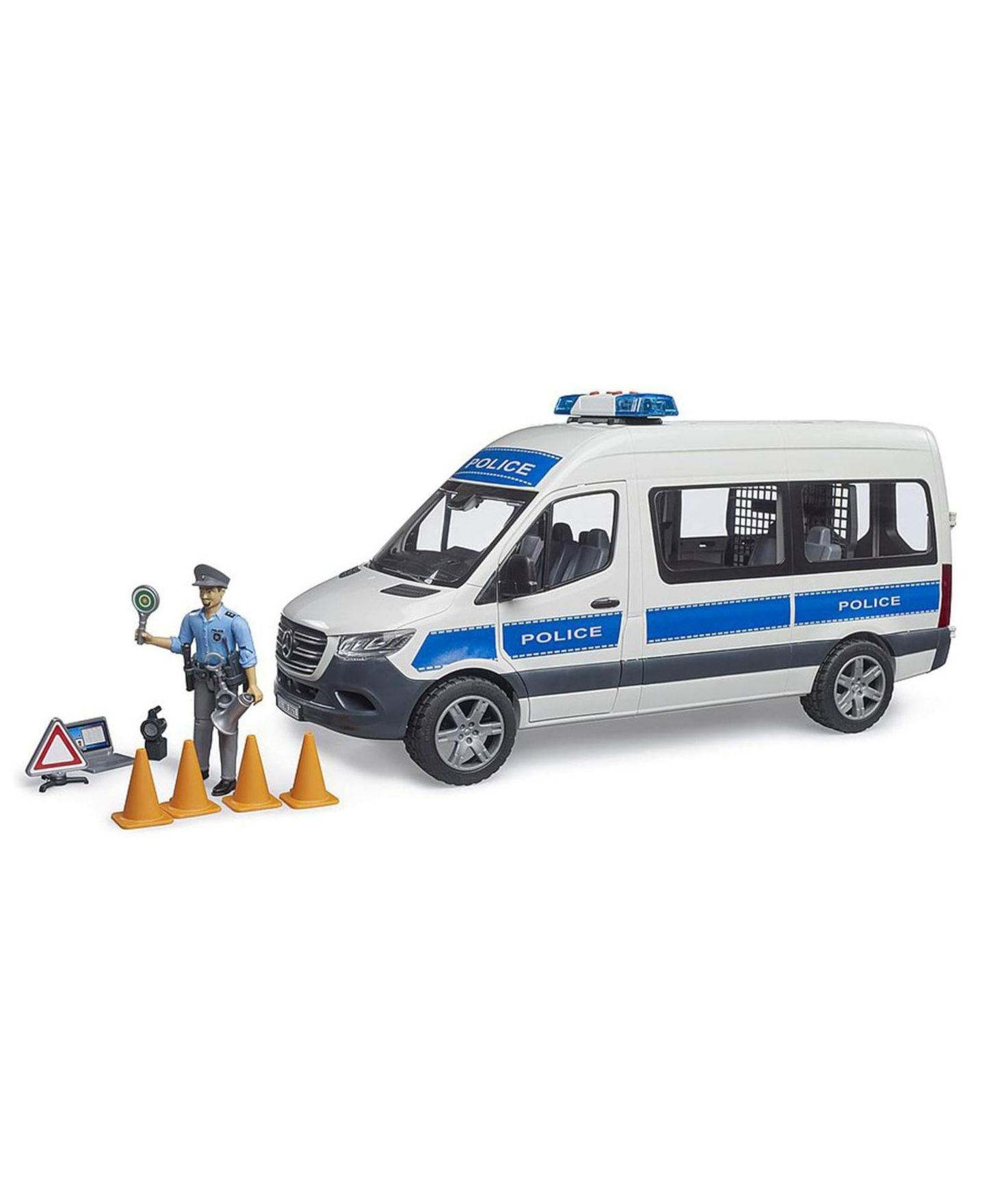 Детская игрушка Bruder 1/16 MB Sprinter Police Toy Vehicle with Light and Sound Module — фото 1