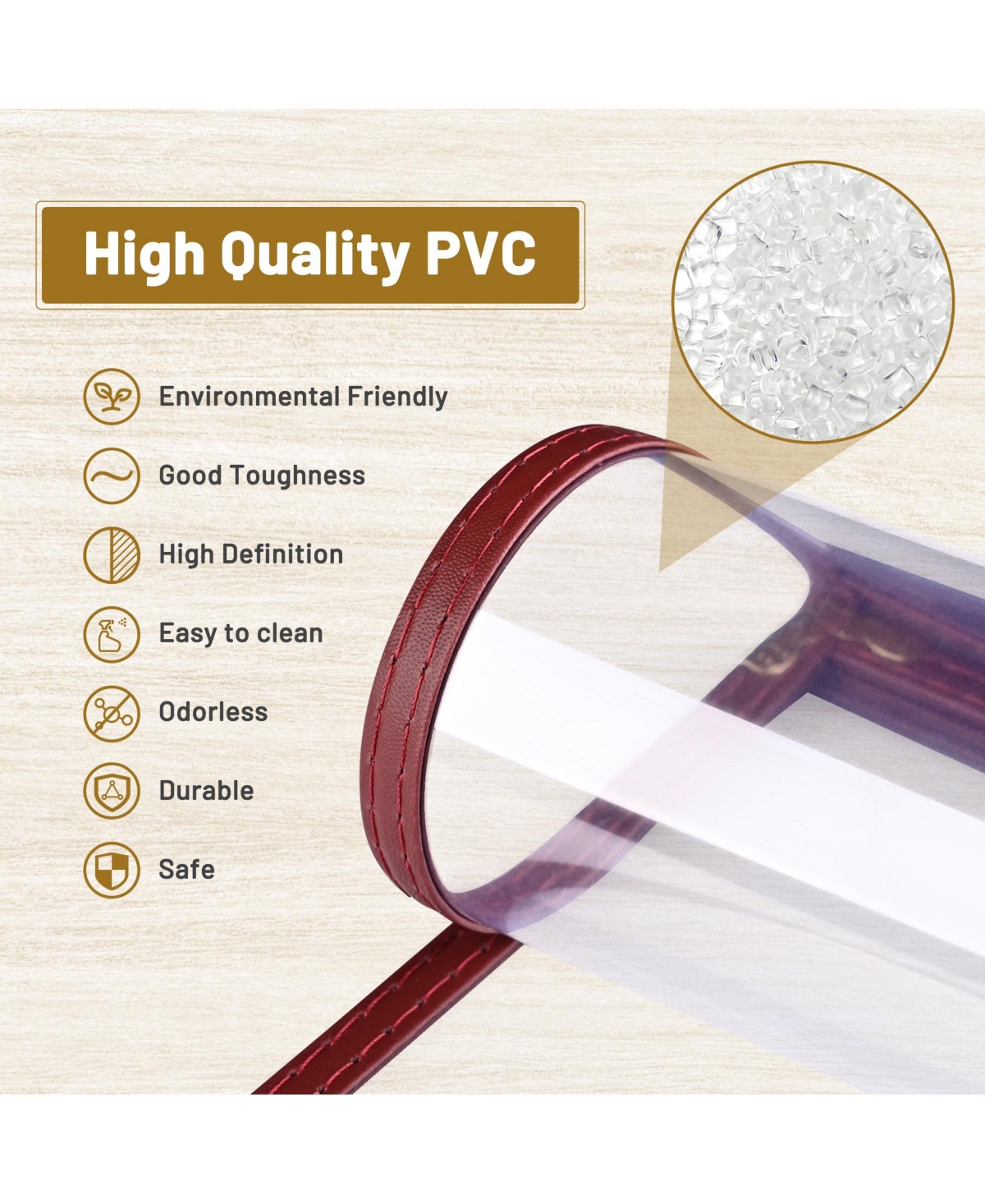 Yescom WeChef 30 Packs Restaurant Menu Covers 8.5 x 11 Triple Fold 3 Pages 6 Views- Burgundy