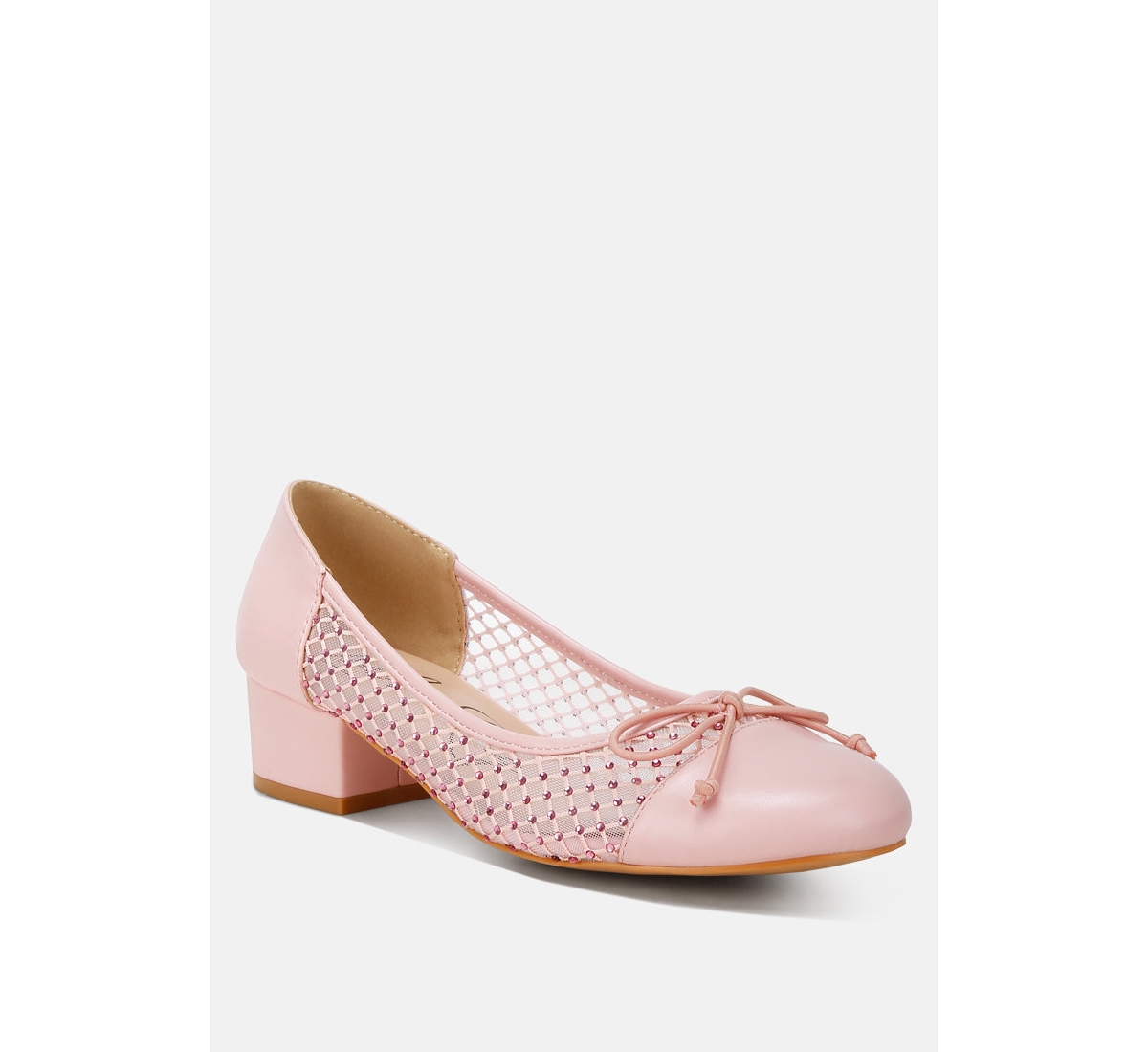 Tudum Rhinestone Detail Mesh Ballerinas