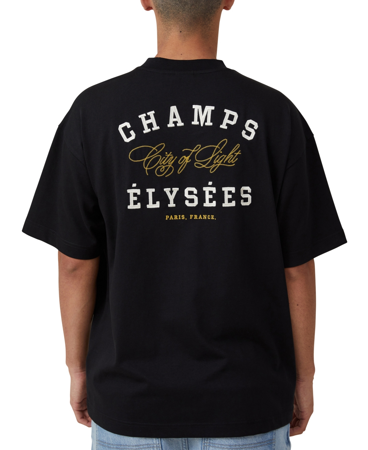 COTTON ON MEN'S BOX FIT TEXT T-SHIRT 