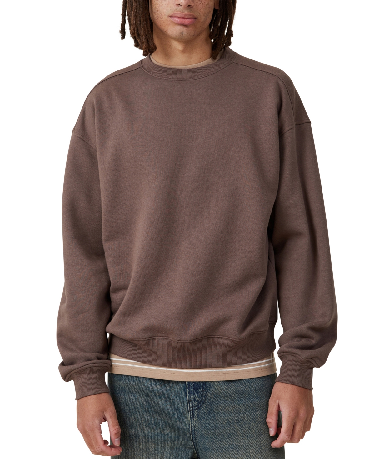COTTON ON MEN'S BOX FIT CREW SWEATER 