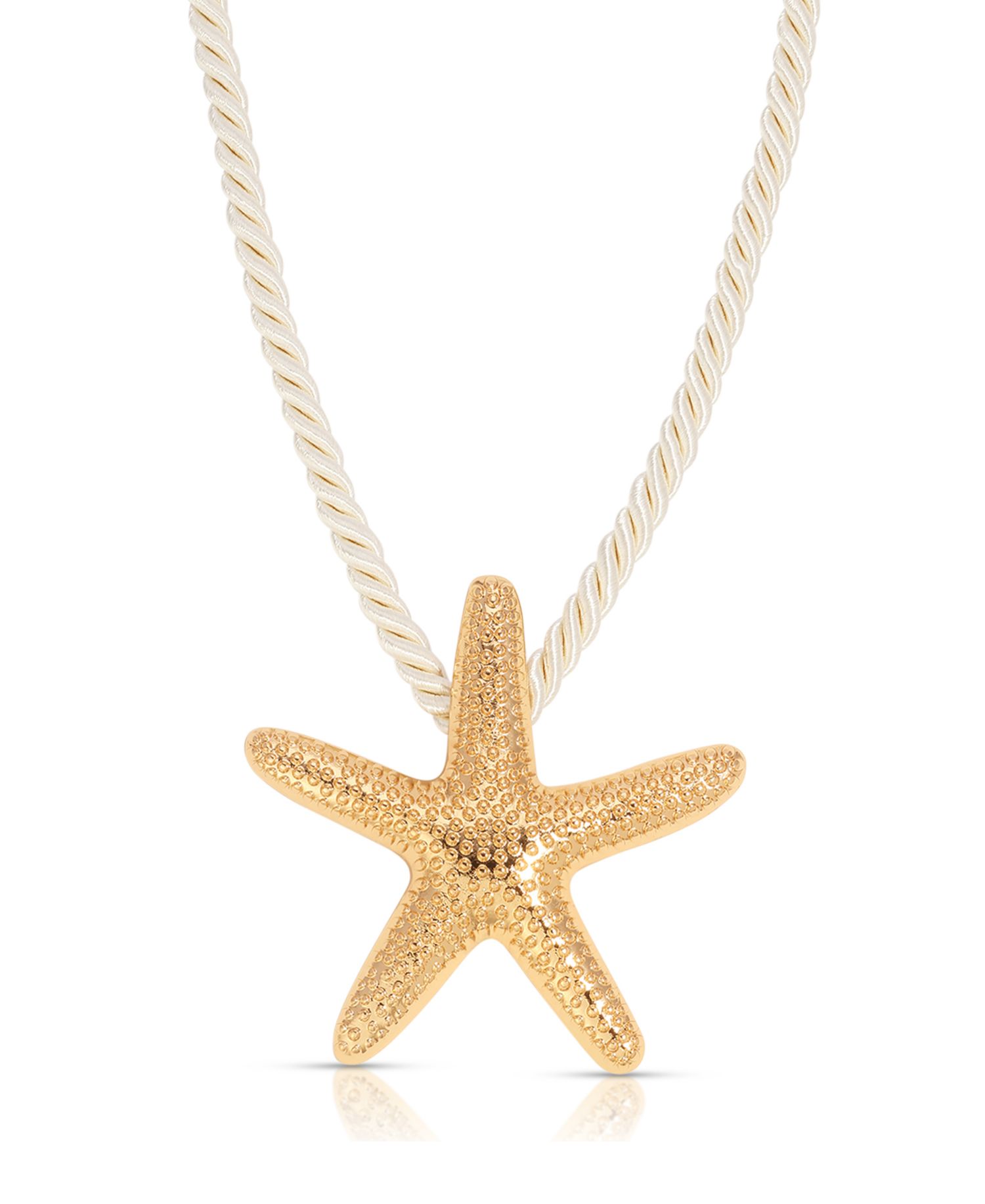 Silk Cord Starfish Pendant Necklace