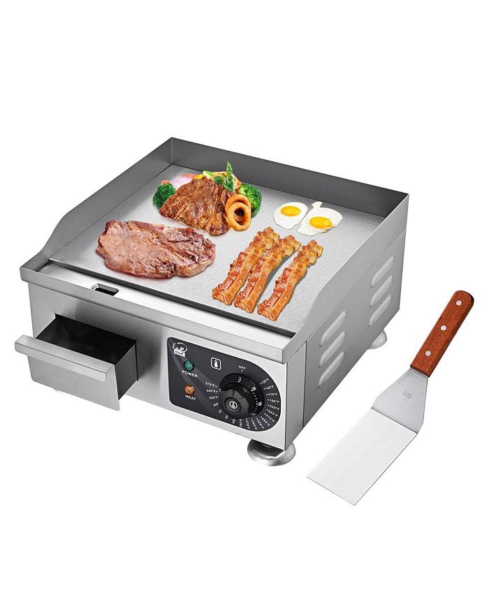 1800W 14" Electric Countertop Griddle Flat Top Commercial