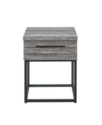Celestial Contemporary Storage End table, Gray