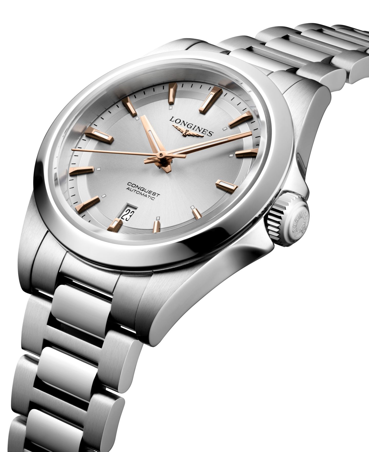 Женские часы Longines Swiss Automatic Conquest Stainless Steel Bracelet Watch 30mm — фото 2