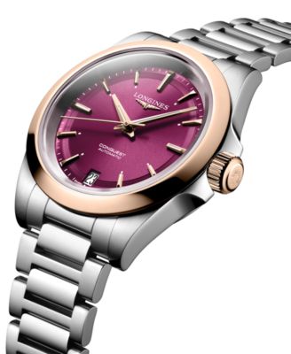 Women's Swiss Automatic Conquest Stainless Steel Bracelet Watch 34mm