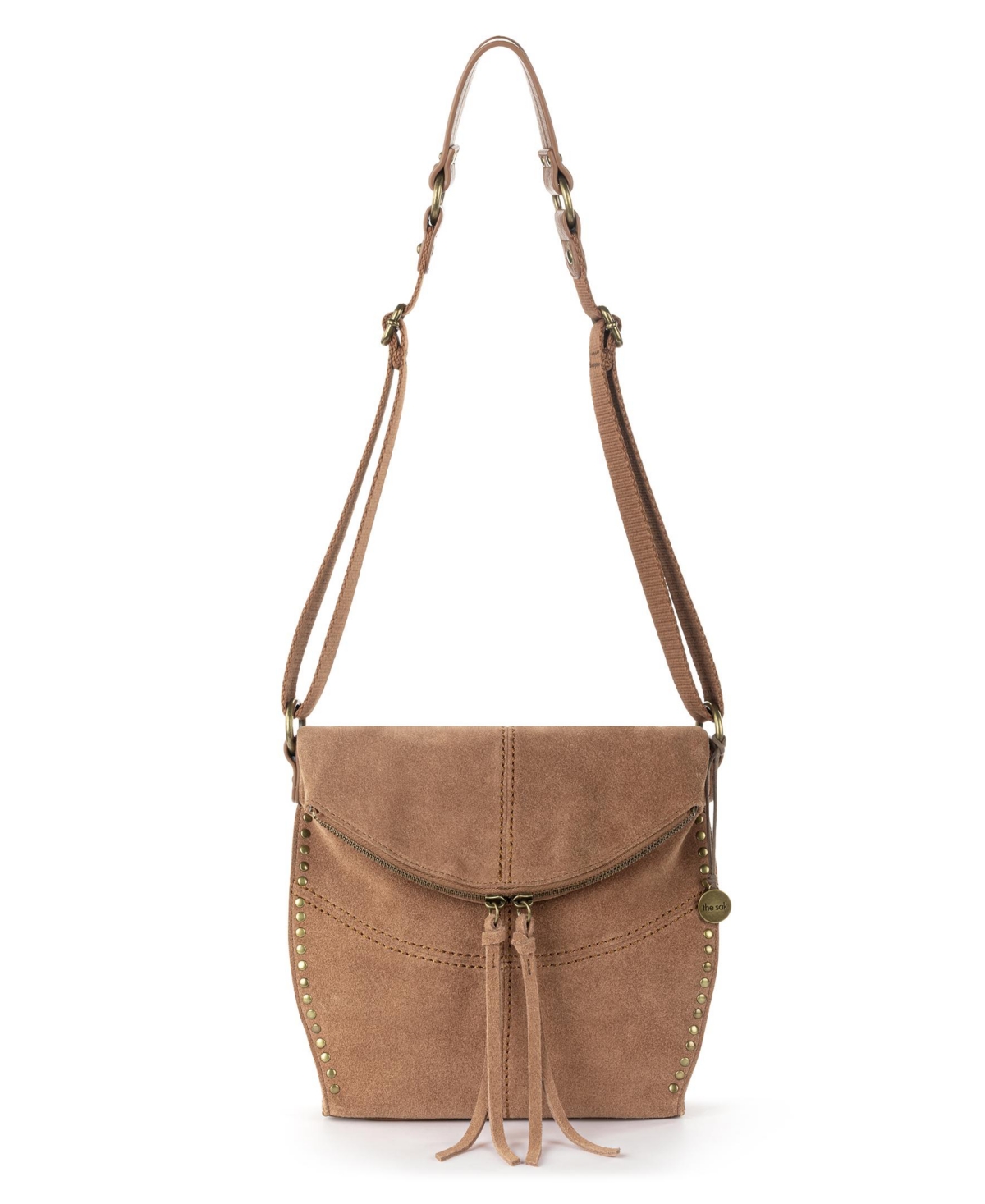 The Sak Silverlake Leather Crossbody Bag In Tobacco Suede