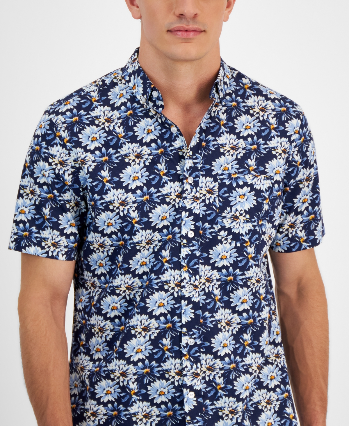 Club Room Men's Malaca Floral Poplin Shirt, Created for Macy's