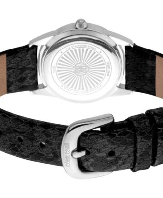 Women's Quartz Black Leather Watch 28mm