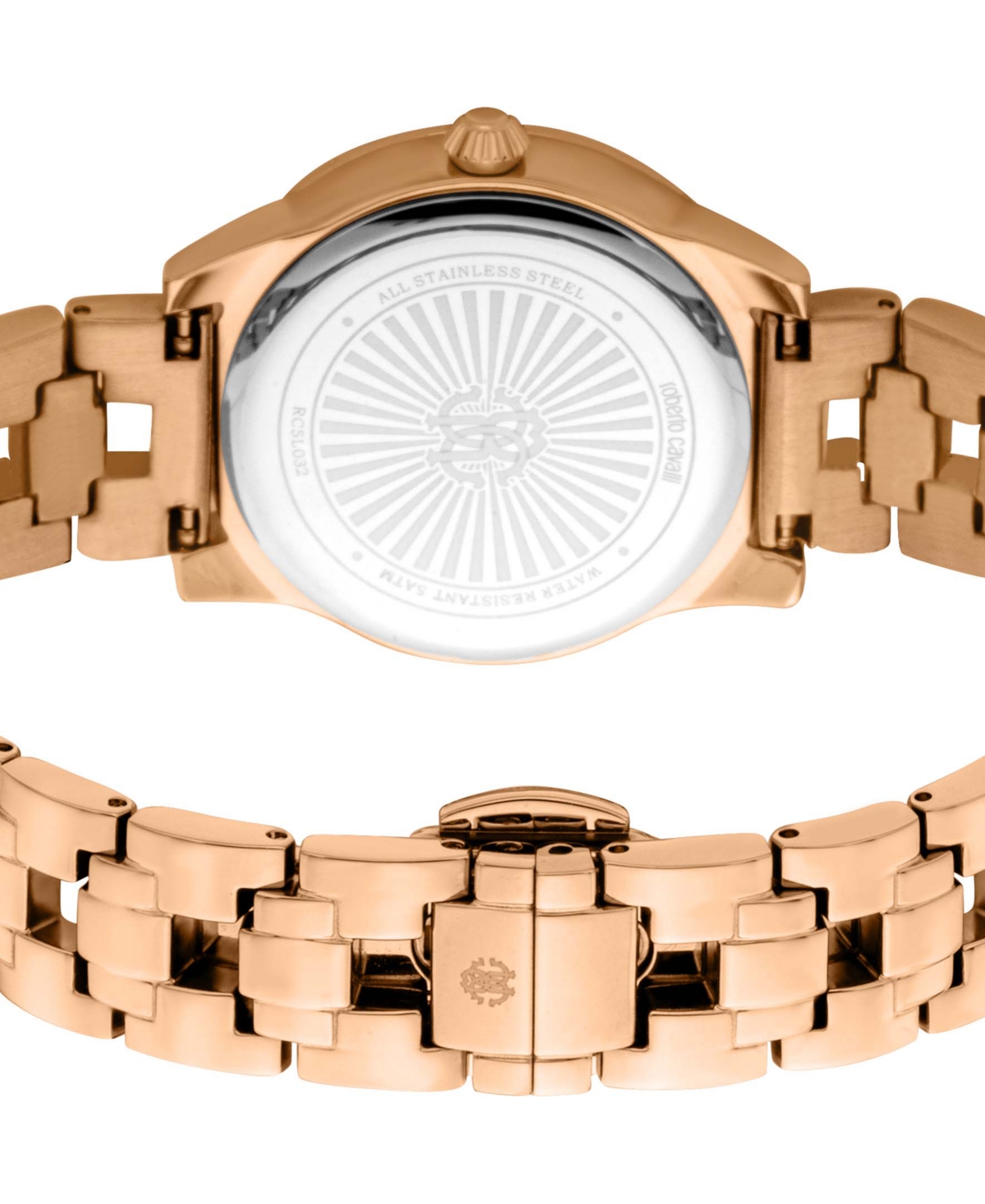 ROBERTO CAVALLI WOMEN'S QUARTZ ROSE-GOLD STAINLESS STEEL WATCH 30MM 