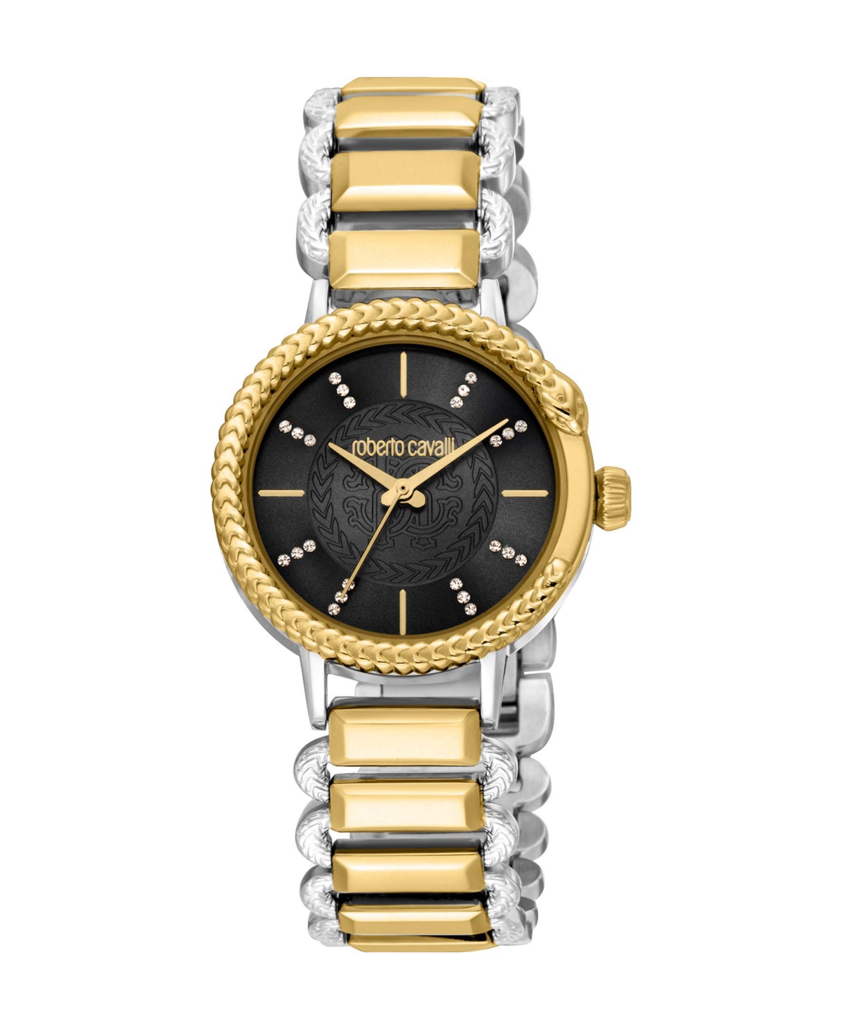 ROBERTO CAVALLI WOMEN'S QUARTZ TWO-TONE STAINLESS STEEL WATCH 30MM 