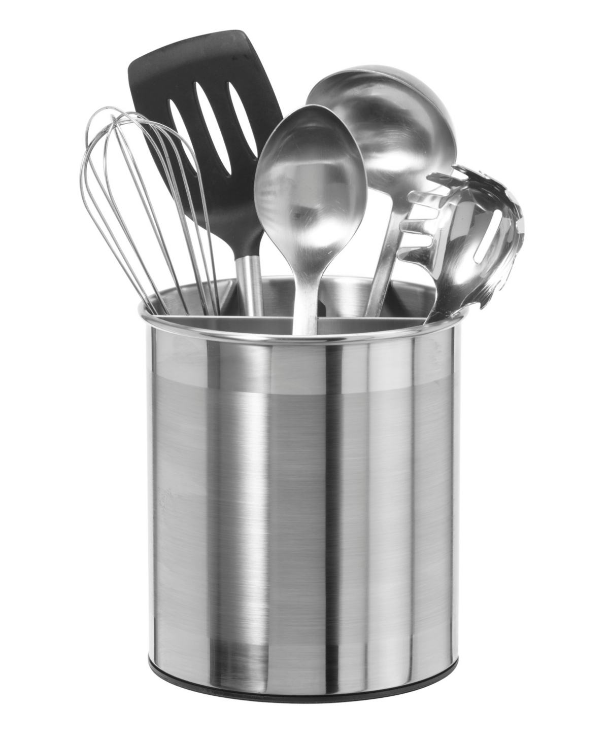 7" Jumbo Stainless Steel Rotating Utensil Holder with Removable Divider - Stainless Steel