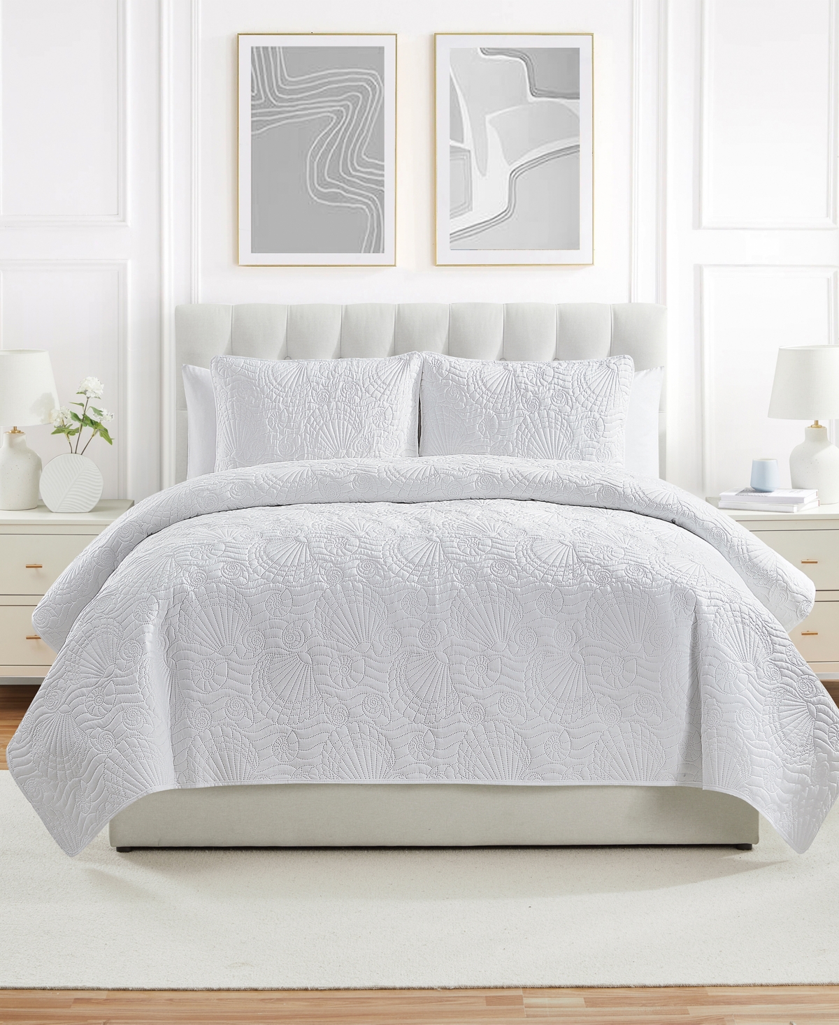 VCNY HOME OCEAN 3-PIECE QUILT SET, KING 