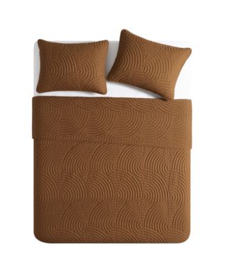 Sands 3-Piece Curved Quilt Set, King