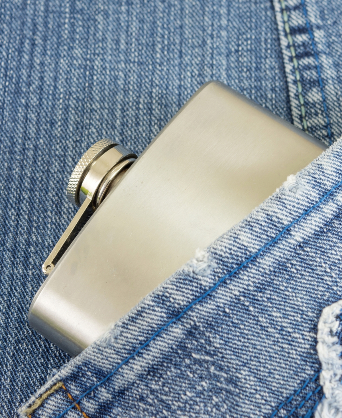 Oggi 8 Oz. Stainless Steel Hip Flask In Stainless Steel