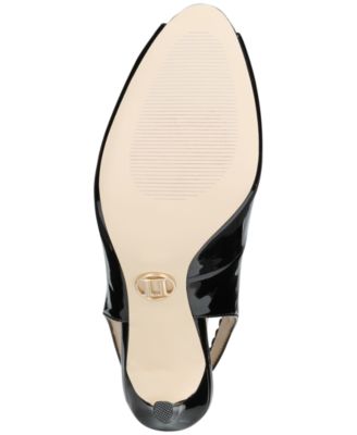 Women's Laura Luxurious Scallop Peep Toe Slingback Pumps