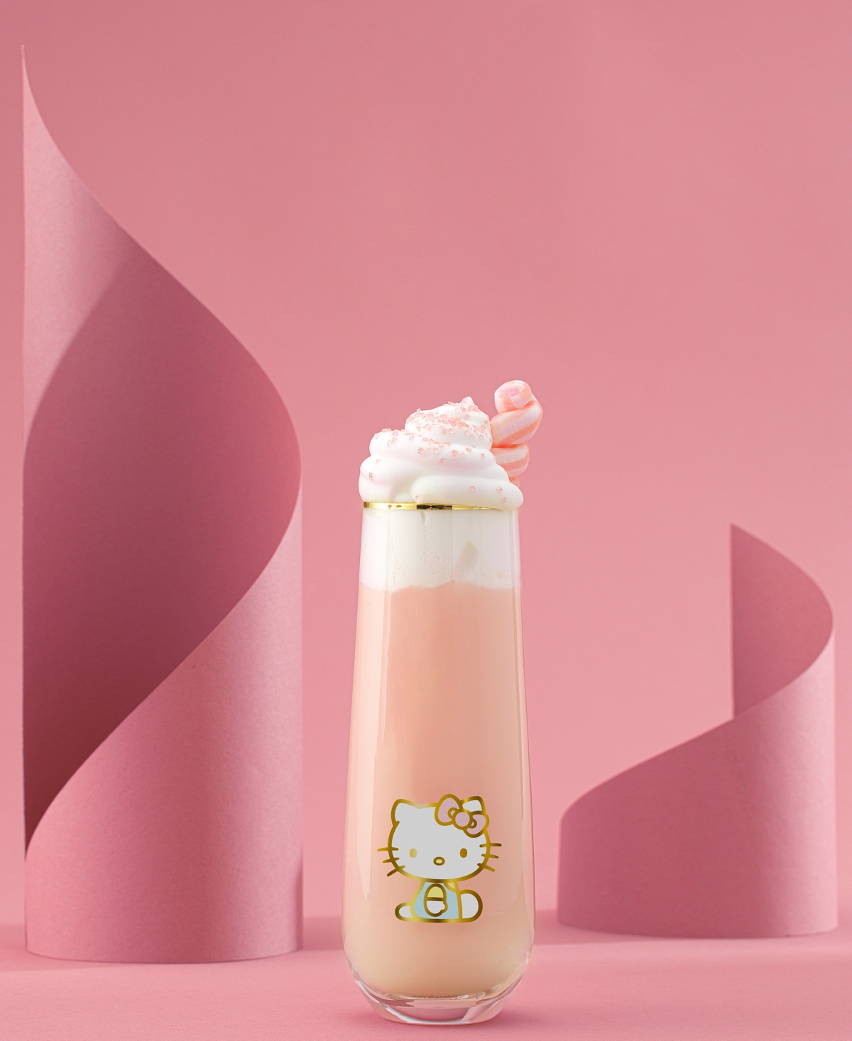 JoyJolt Hello Kitty Stay Gold Stemless Flutes, Set of 4