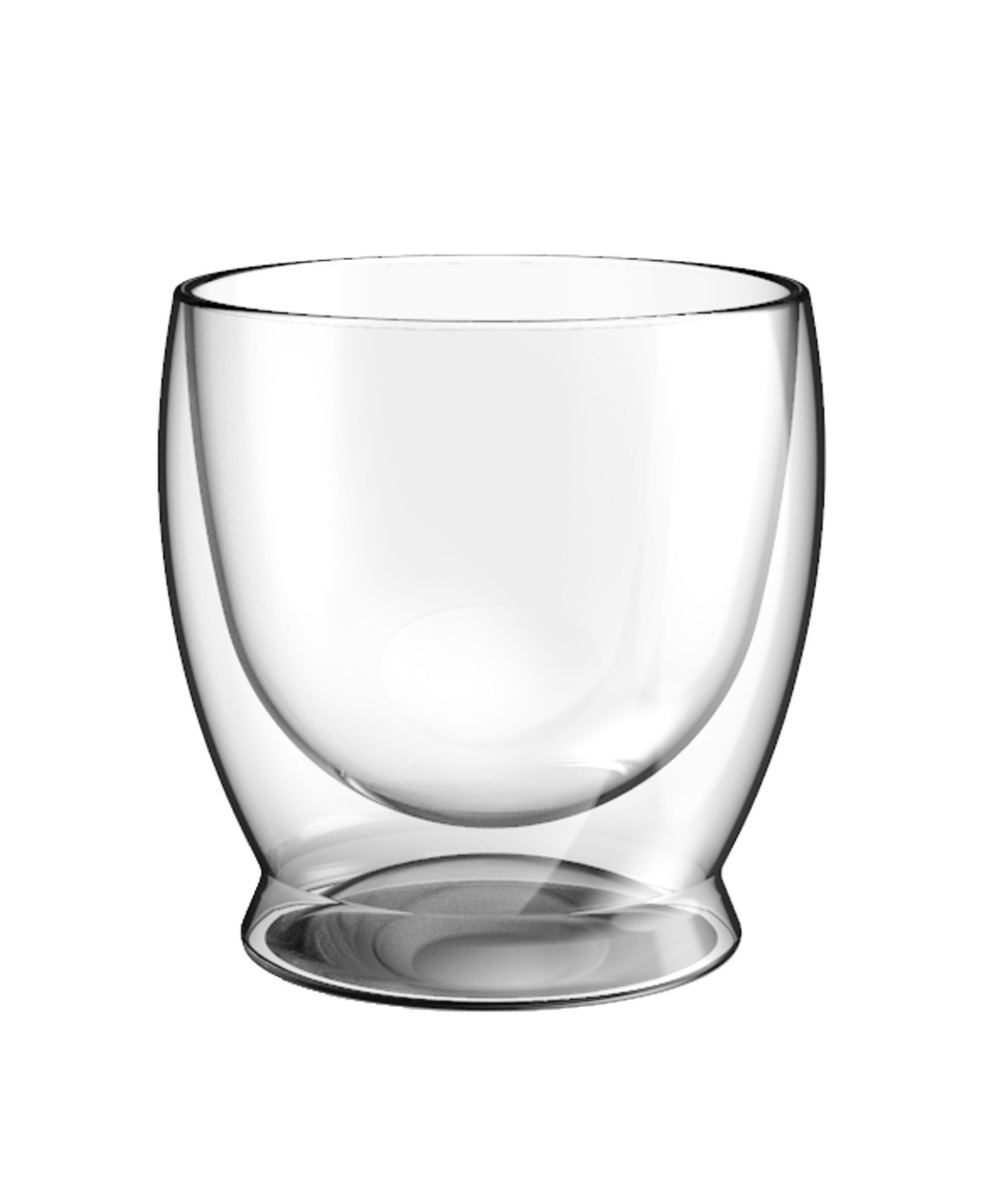 Oggi Set Of 2, 10oz Whiskey Sipping Double Wall Insulated Glasses In Clear