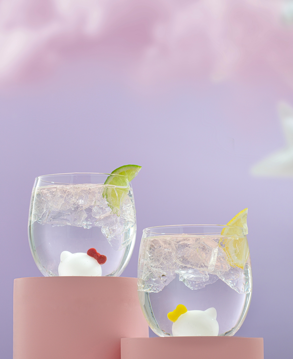 Joyjolt Sanrio Hello Kitty Stemless Short Glasses, Set Of 2 In Multi