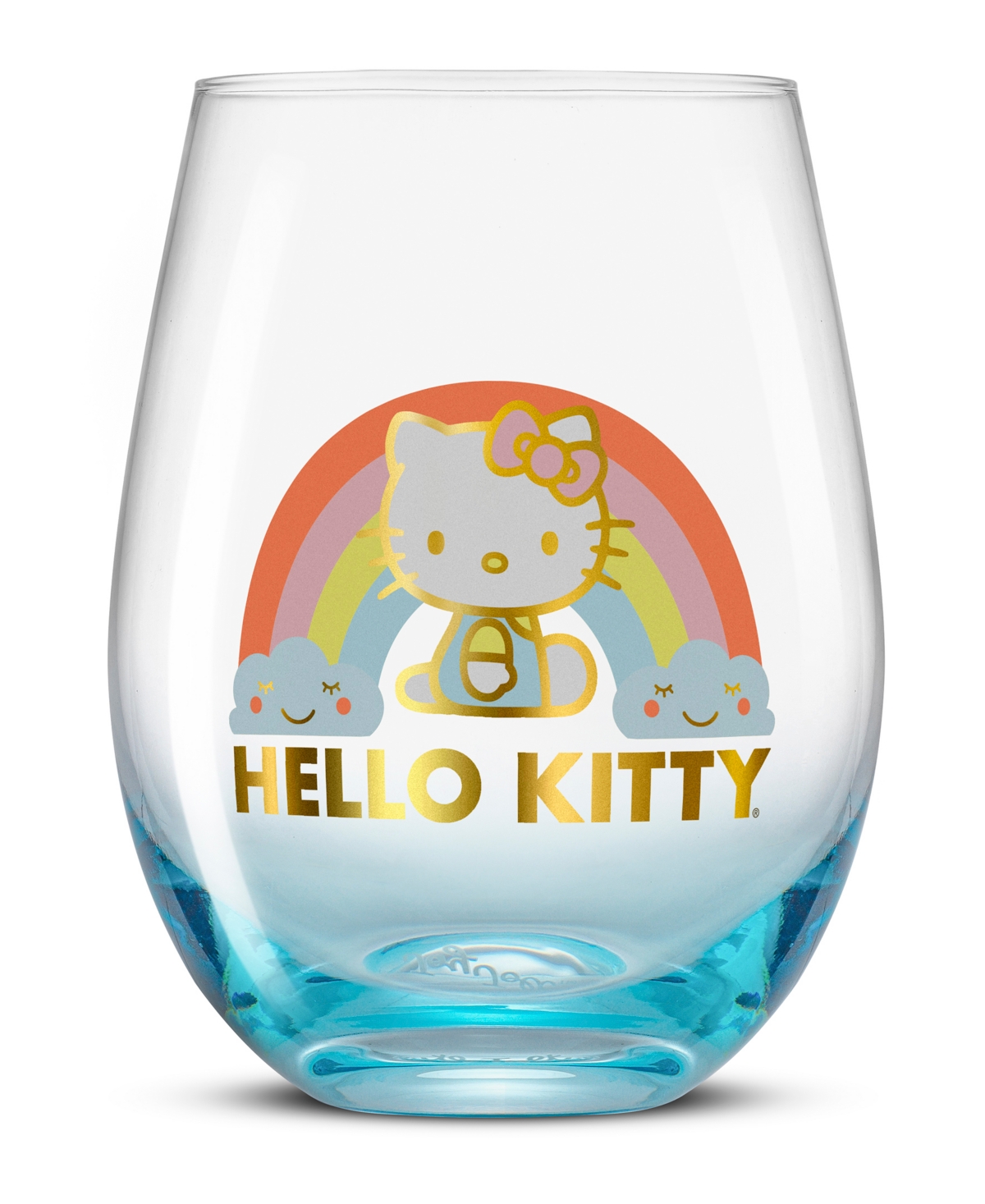 Shop Joyjolt Hello Kitty Sweet Rainbow Stemless Drinking Glasses, Set Of 4 In Multi