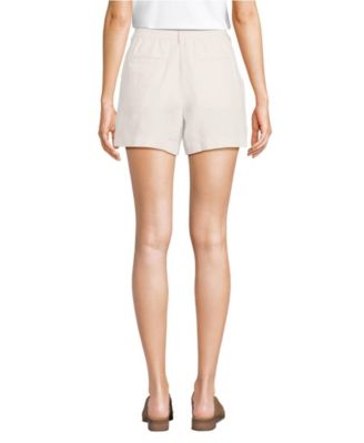 Women's High Rise Pleated A-line 5" Linen Shorts