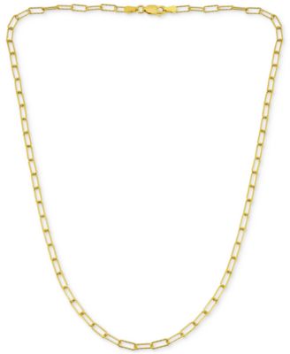 Giani Bernini Paperclip Link 16" Chain Necklace, in 18k Gold-Plated Sterling Silver or Sterling Silver, Created for Macy's