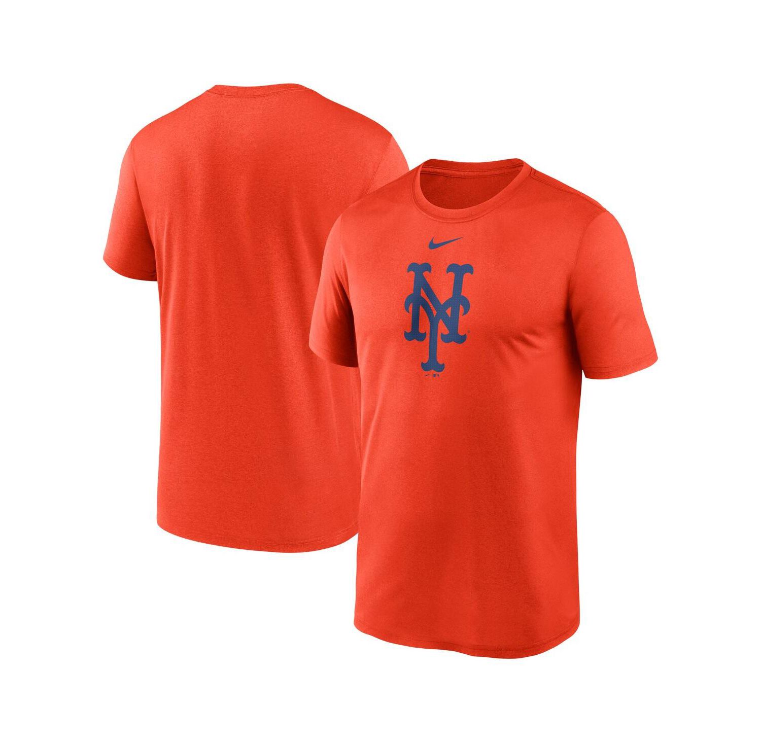 Men's Orange New York Mets Legend Fuse Large Logo Performance T-Shirt