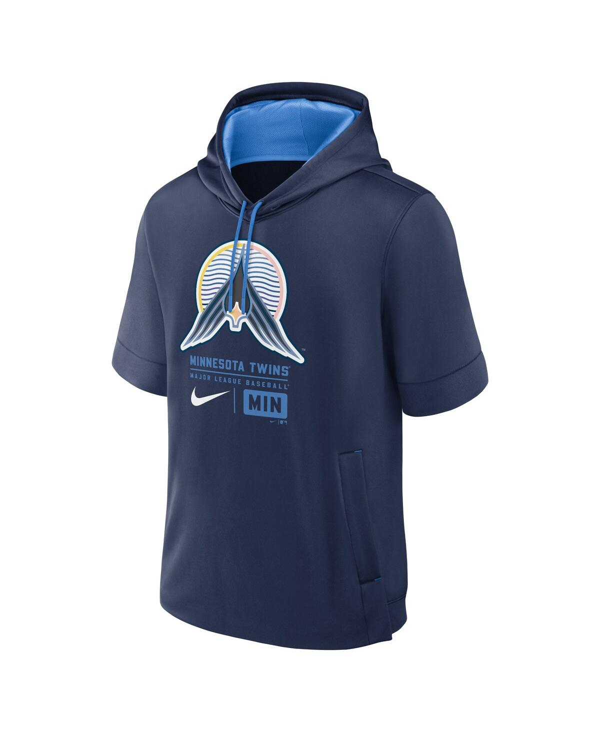Nike Men'sMinnesota Twins 2024 City Connect Short Sleeve Pullover Hoodie - Navy