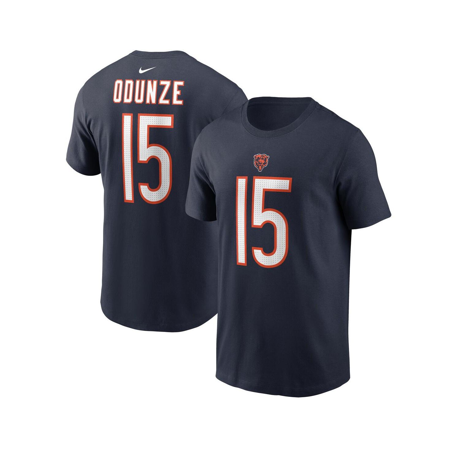 Men's Rome Odunze Navy Chicago Bears 2024 NFL Draft First Round Pick Name & Number T-Shirt