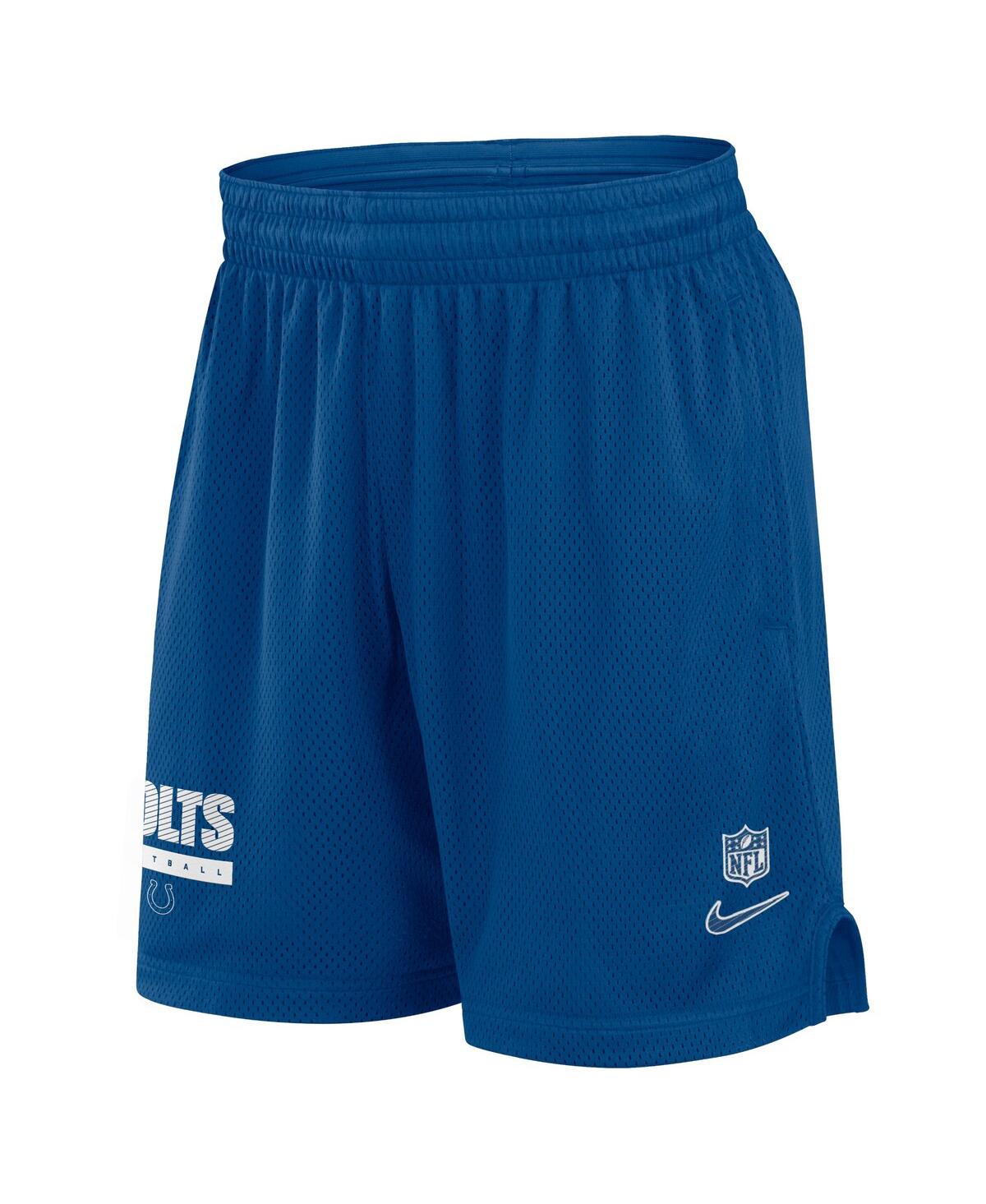 Nike Men'sIndianapolis Colts 2024 Sideline Performance Mesh Shorts - Royal, White