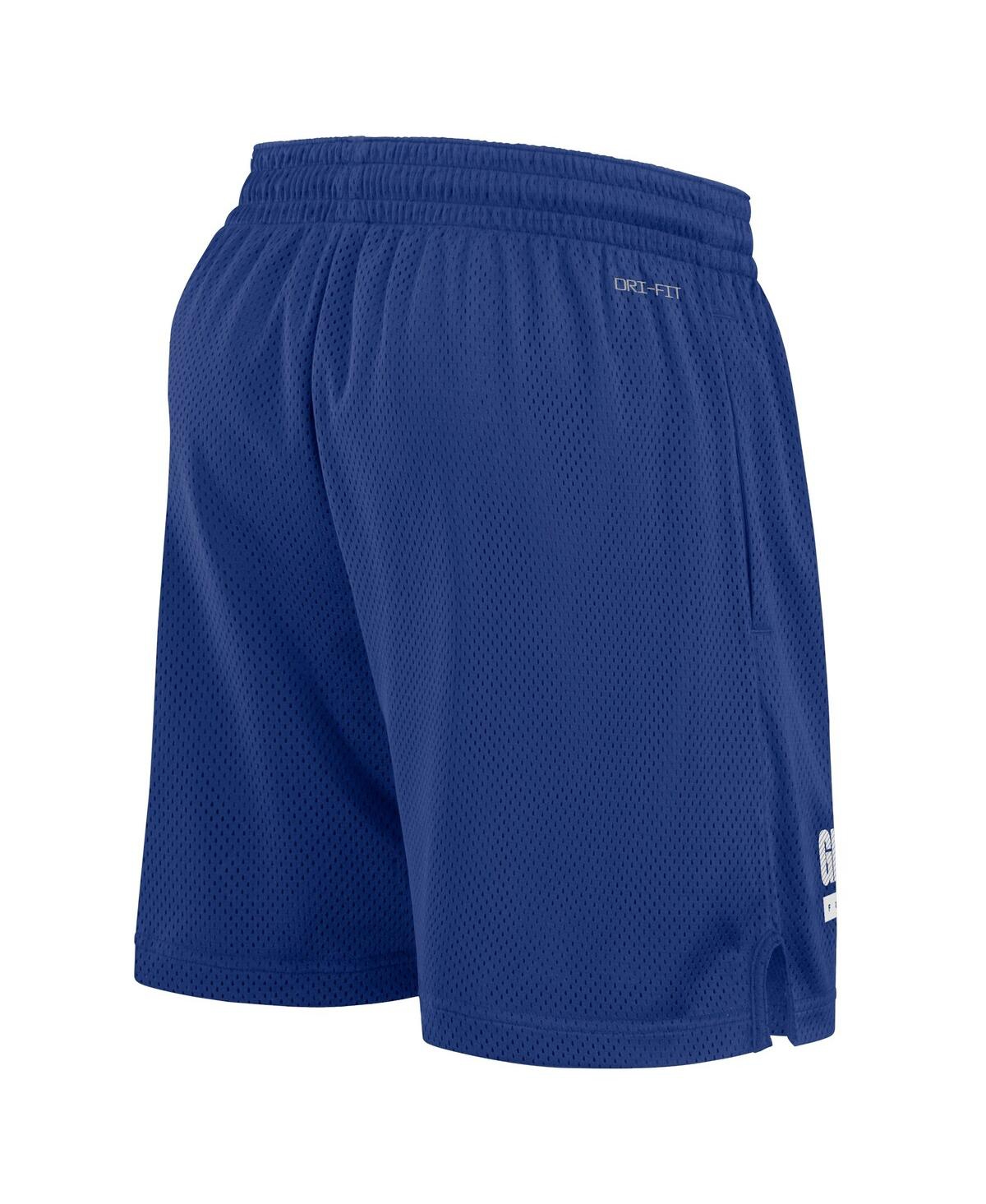 Nike Royal New York Giants 2024 Sideline Performance Mesh Shorts In Blue