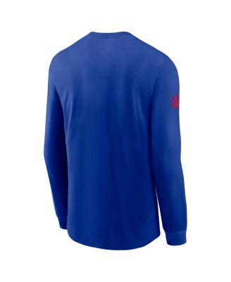 Men's Royal Buffalo Bills Sideline Performance Long Sleeve T-Shirt
