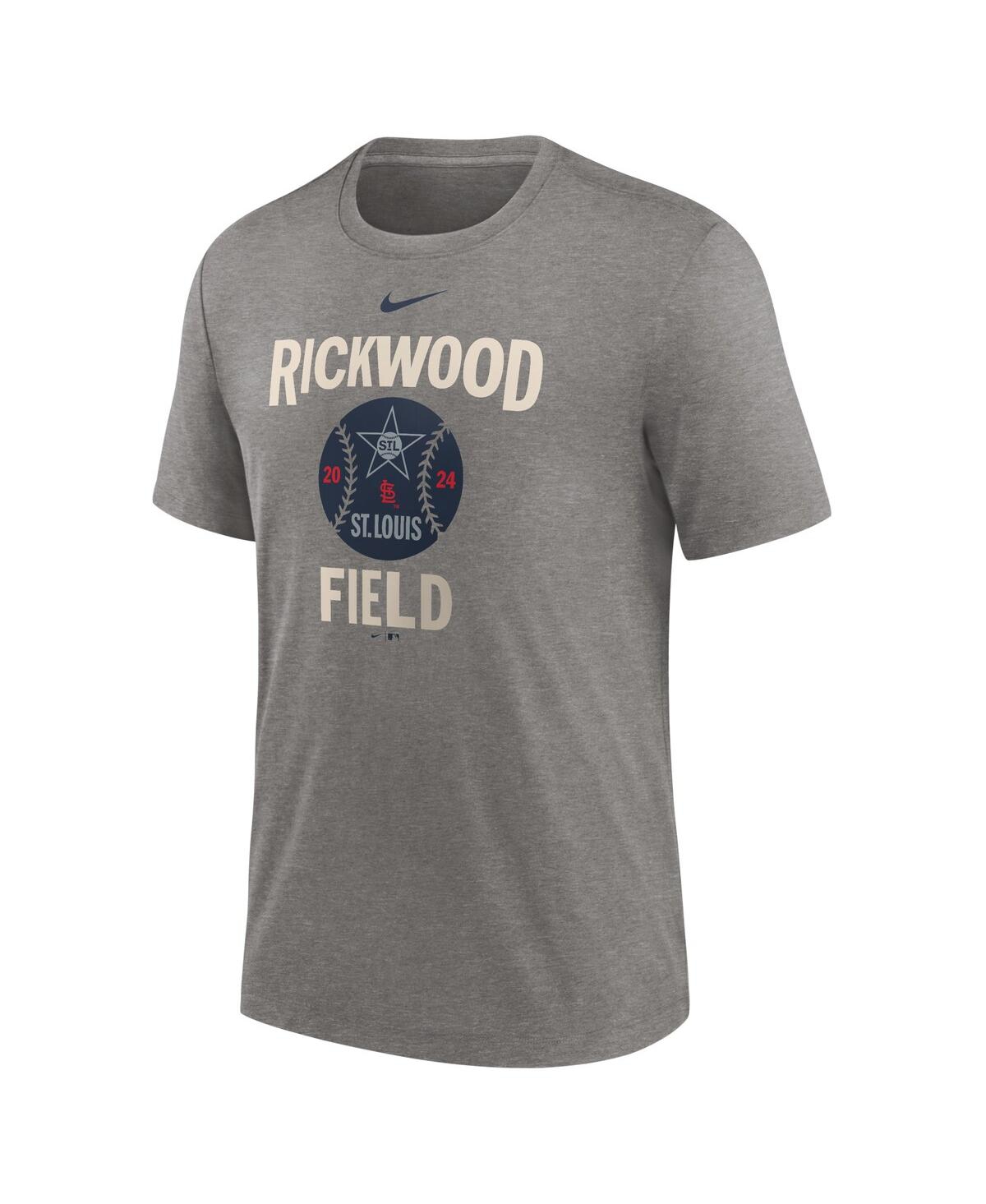 Nike Men'sSt. Louis Cardinals 2024 Rickwood Classic Tri-Blend T-Shirt - Heather Charcoal