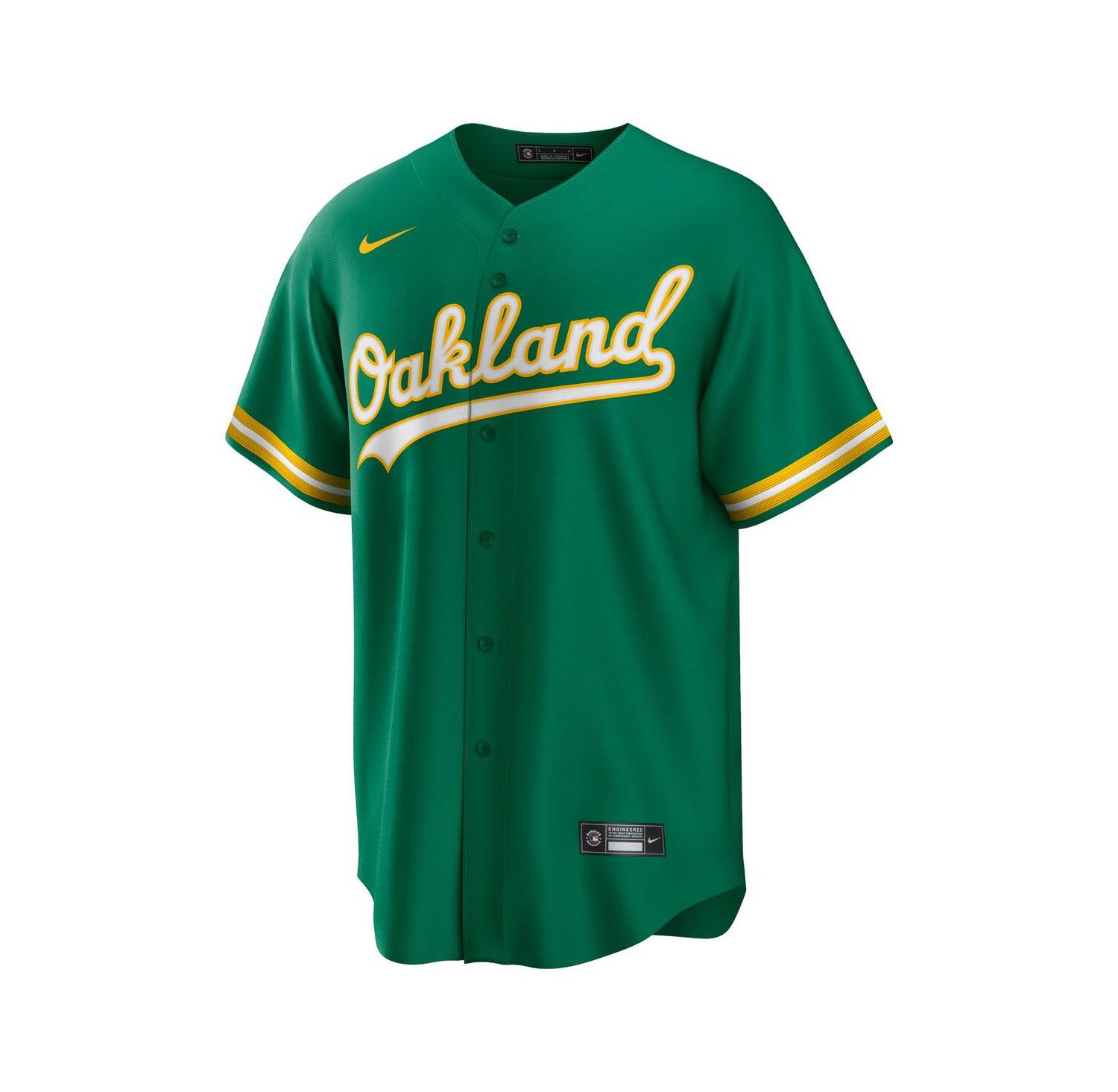 Men's Ryan Noda Kelly Green Oakland Athletics Alternate Replica Jersey