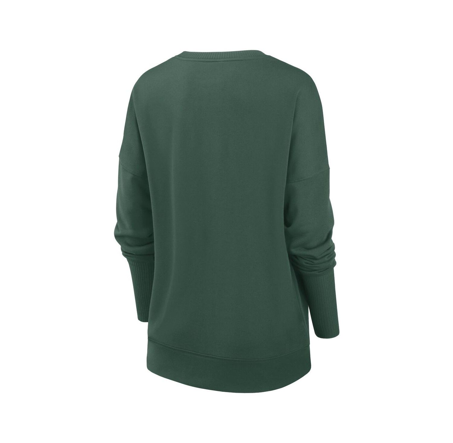 Women's Green Green Bay Packers Rewind Playback Icon Performance Pullover Sweatshirt