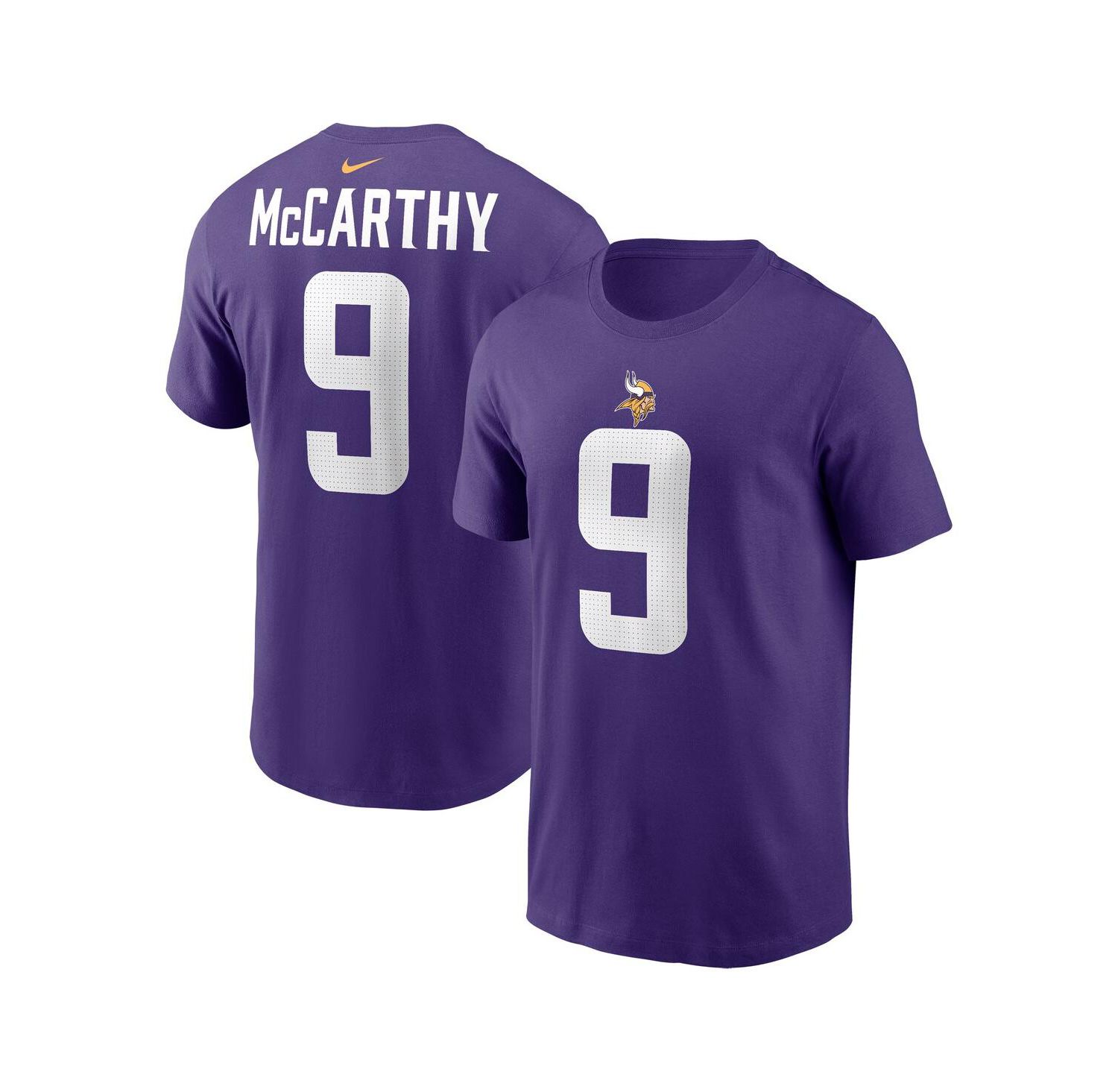 Men's J.J. McCarthy Purple Minnesota Vikings 2024 NFL Draft First Round Pick Name & Number T-Shirt